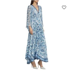 Alice + Olivia Sion Floral Pleated Maxi Dress